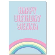 Personalised Rainbow Birthday Card